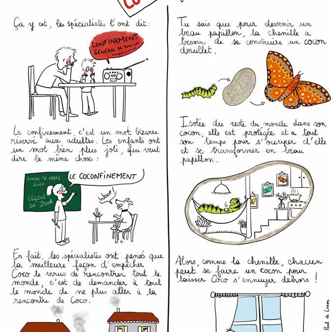 Des illustrations pour expliquer le coronavirus et le confinement aux enfants